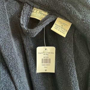 Navy organic terry men’s robe